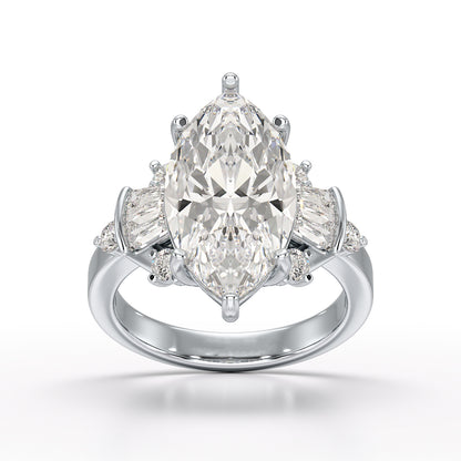 Marquise Elegance: 3.49-Carat Lab-Grown Diamond Wedding Ring