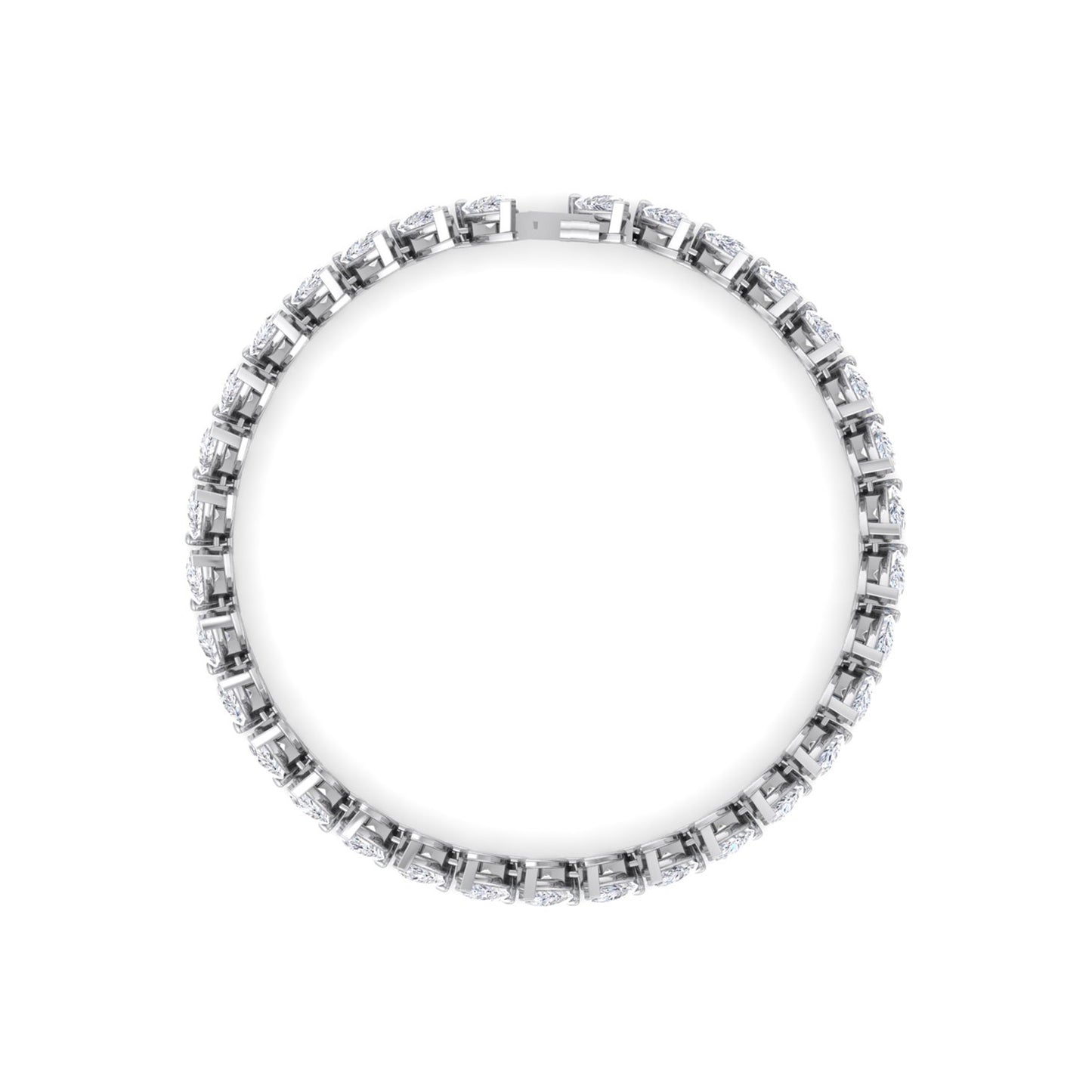 Pearl of Perfection: Embrace Exquisite Beauty with Our Lab Grown Diamond Bracelet in Pear Shape!