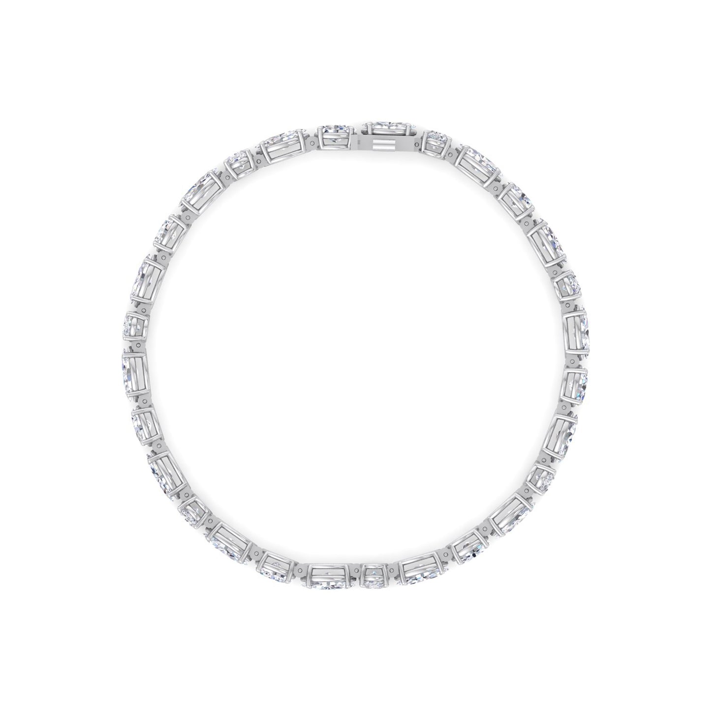 Harmony in Shapes: Discover Timeless Beauty with Our Mix Oval and Marquise Lab Grown Diamond Bracelet!