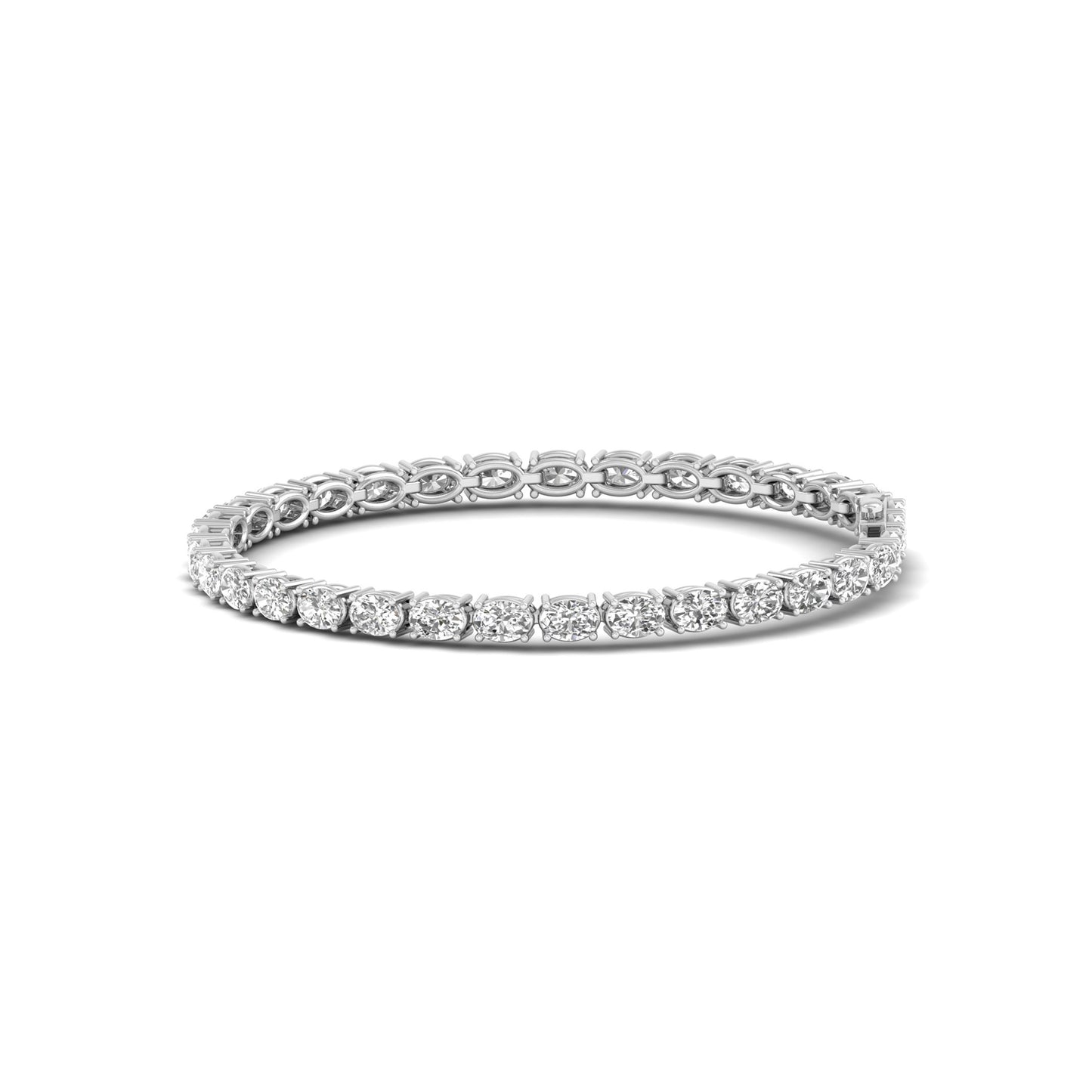 Oval Splendor: Grace Your Wrist with Elegance in Our Lab Grown Diamond Bracelet in Oval Shape!