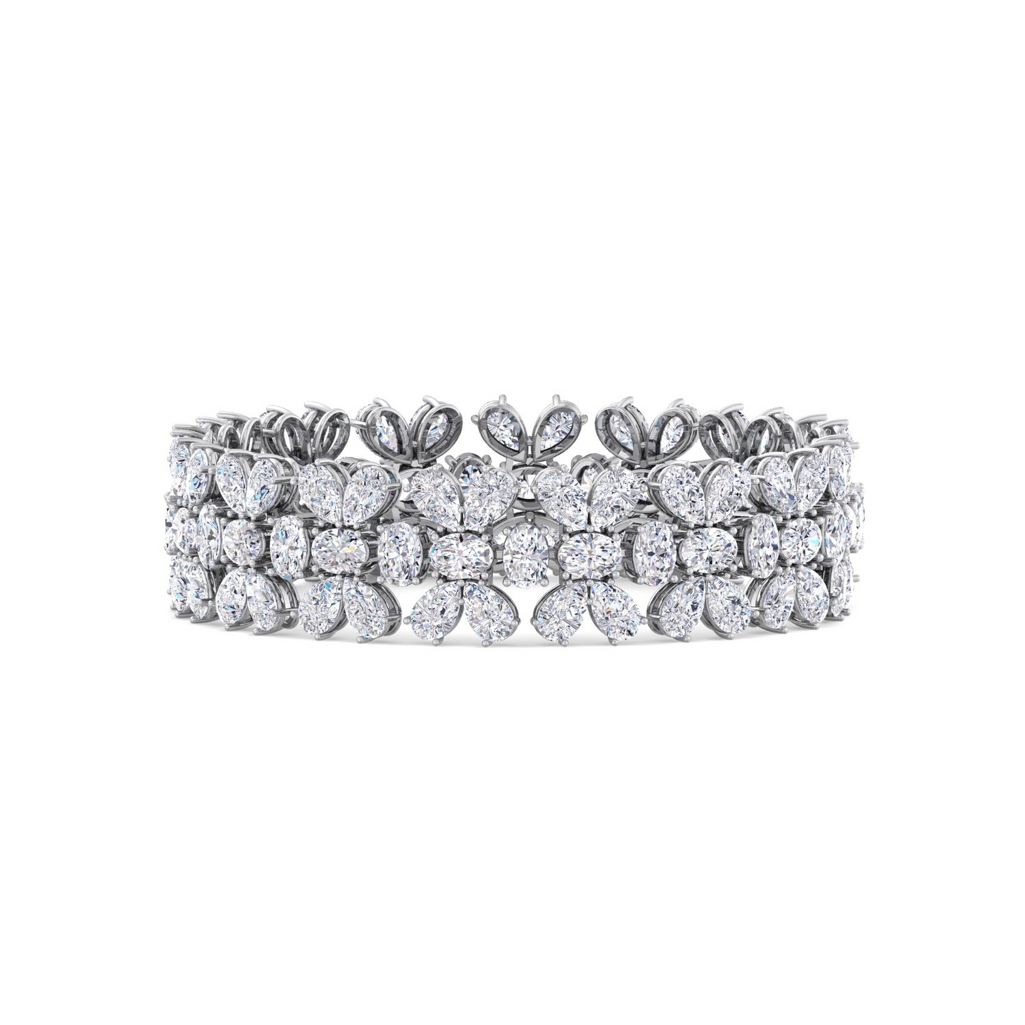 Pear Elegance: Stunning Bracelet Adorned with Lab-Grown Diamonds
