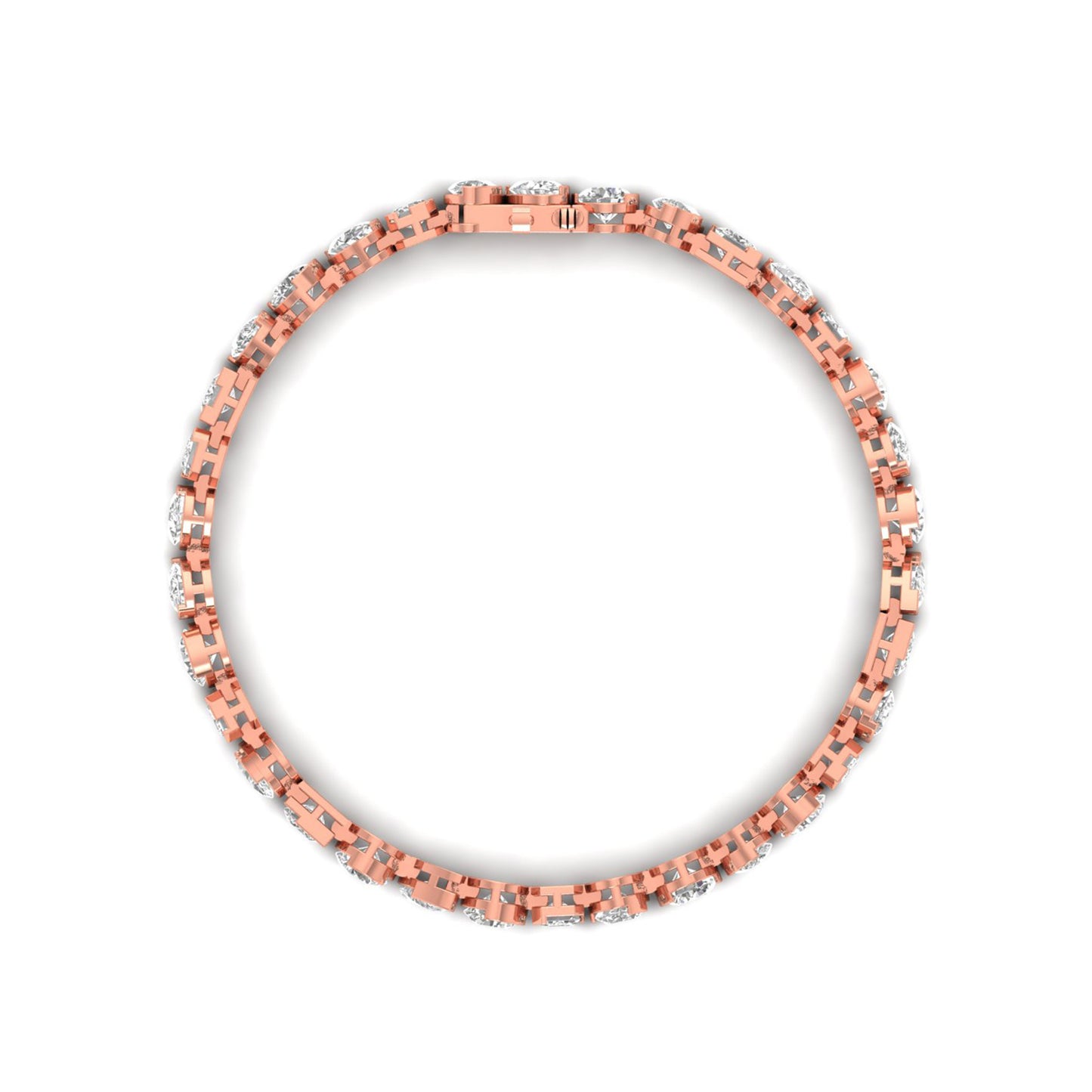 Dazzling Diversity: Explore Elegance with Our Mix of Pear, Princess, Oval, Emerald, and Round Lab Grown Diamond Bracelet