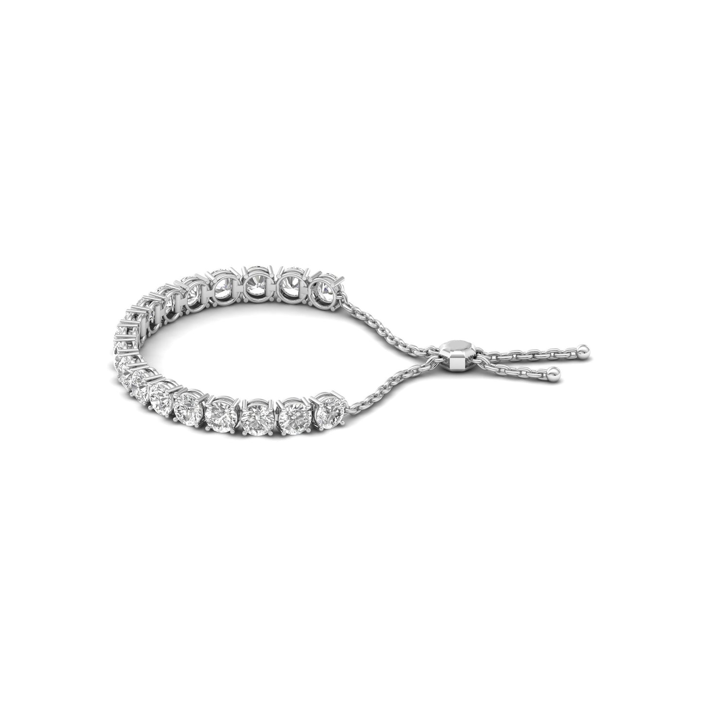 Radiant Rounds: Adorn Your Wrist with Timeless Beauty in Our Lab Grown Diamond Bracelet in Round Shape!