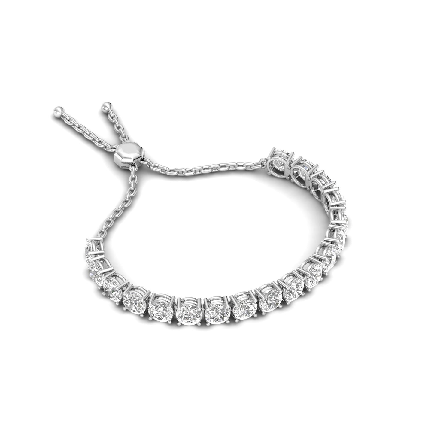 Radiant Rounds: Adorn Your Wrist with Timeless Beauty in Our Lab Grown Diamond Bracelet in Round Shape!