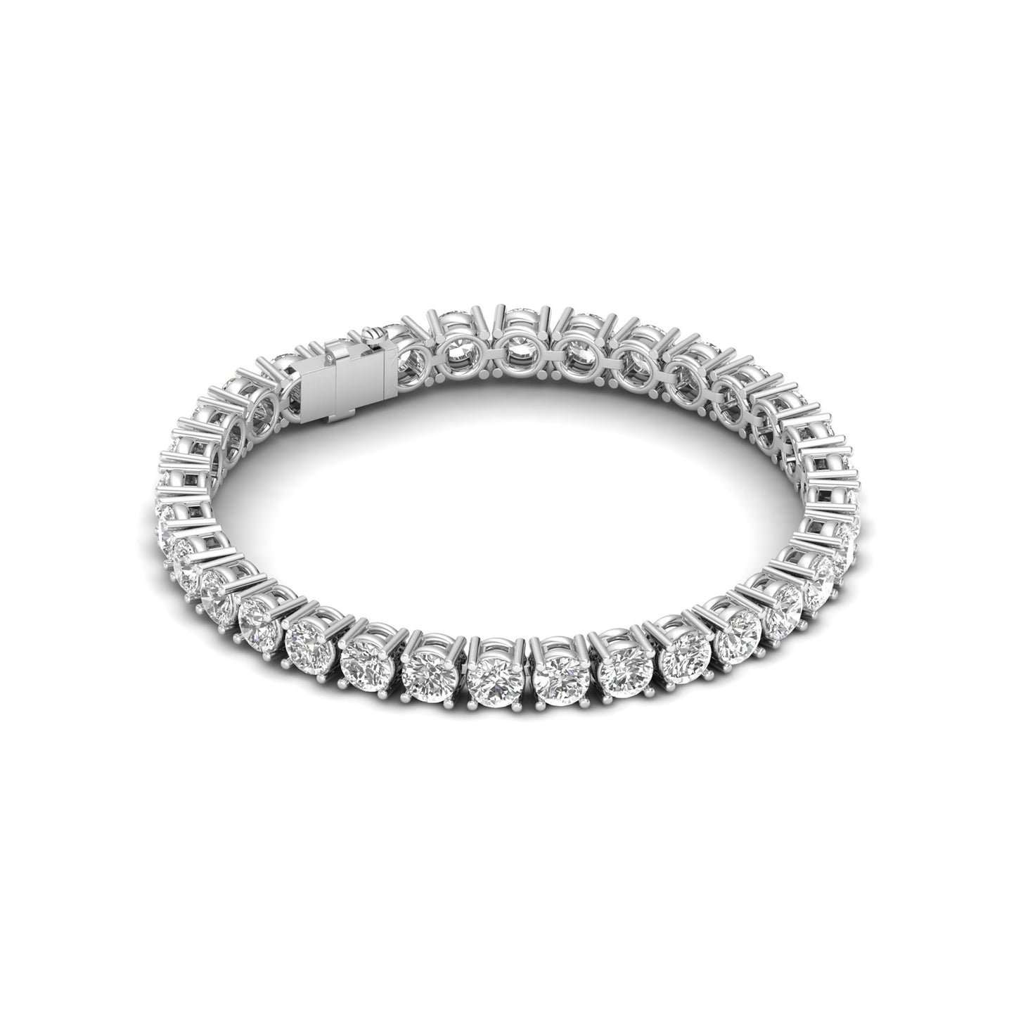 Circling Brilliance: Elevate Your Style with Our Exquisite Lab Grown Diamond Bracelet in Round Shape!