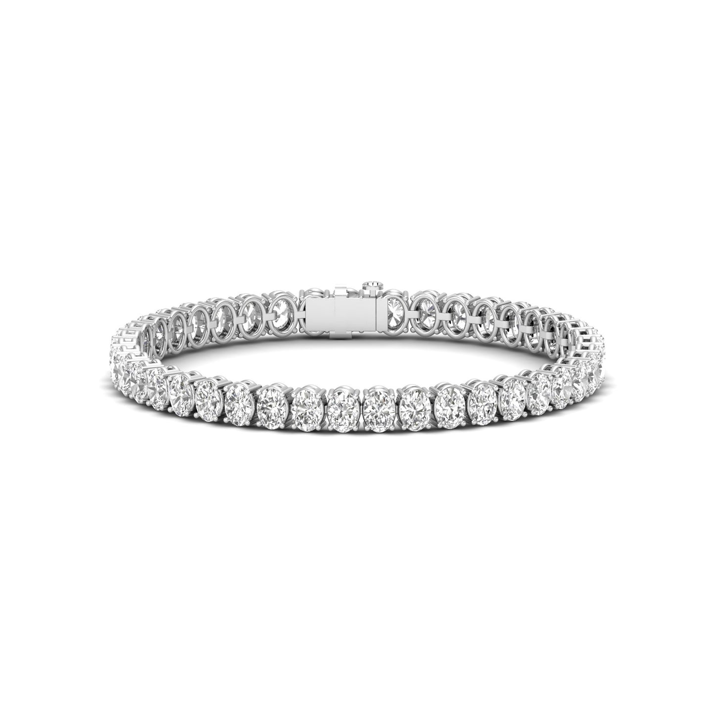 Oval Radiance: Adorn Your Wrist with Timeless Elegance in Our Lab Grown Diamond Bracelet in Oval Shape!