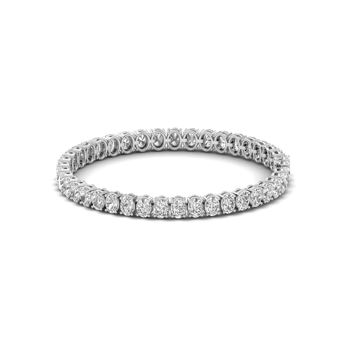 Oval Radiance: Adorn Your Wrist with Timeless Elegance in Our Lab Grown Diamond Bracelet in Oval Shape!