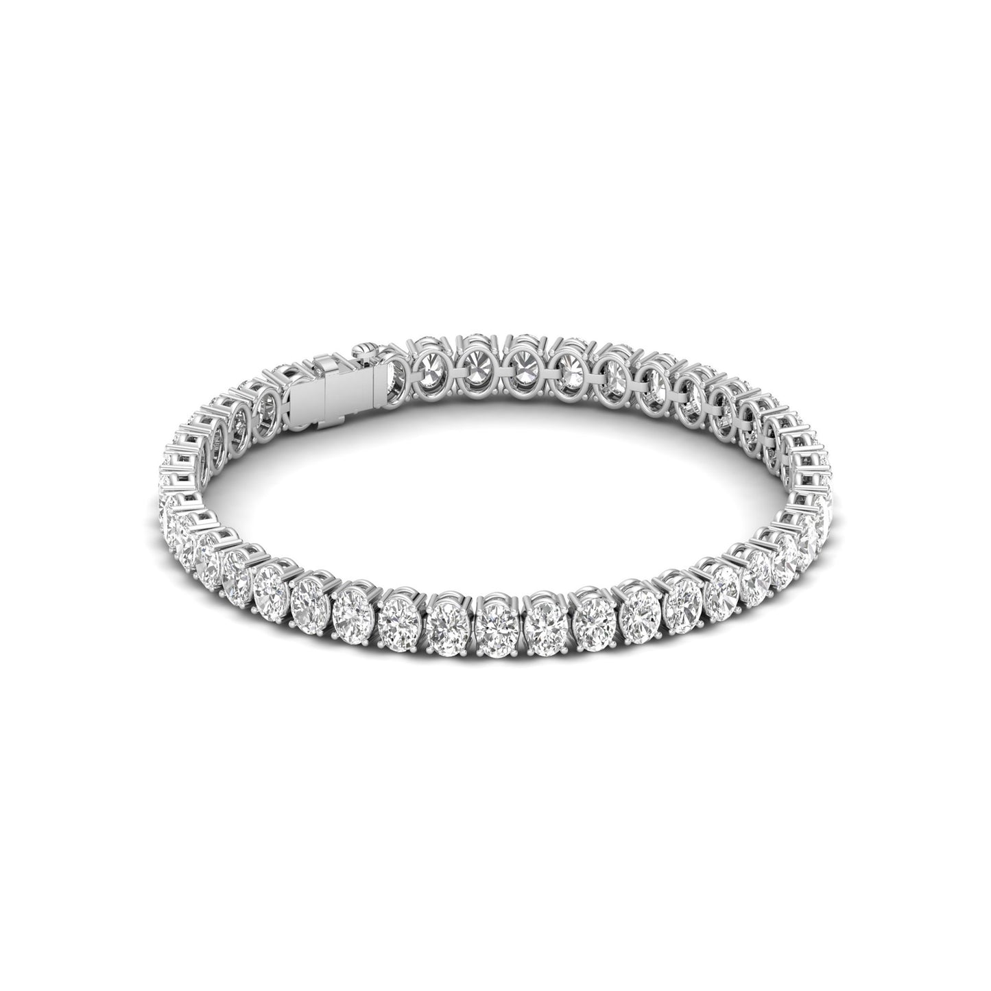 Oval Radiance: Adorn Your Wrist with Timeless Elegance in Our Lab Grown Diamond Bracelet in Oval Shape!