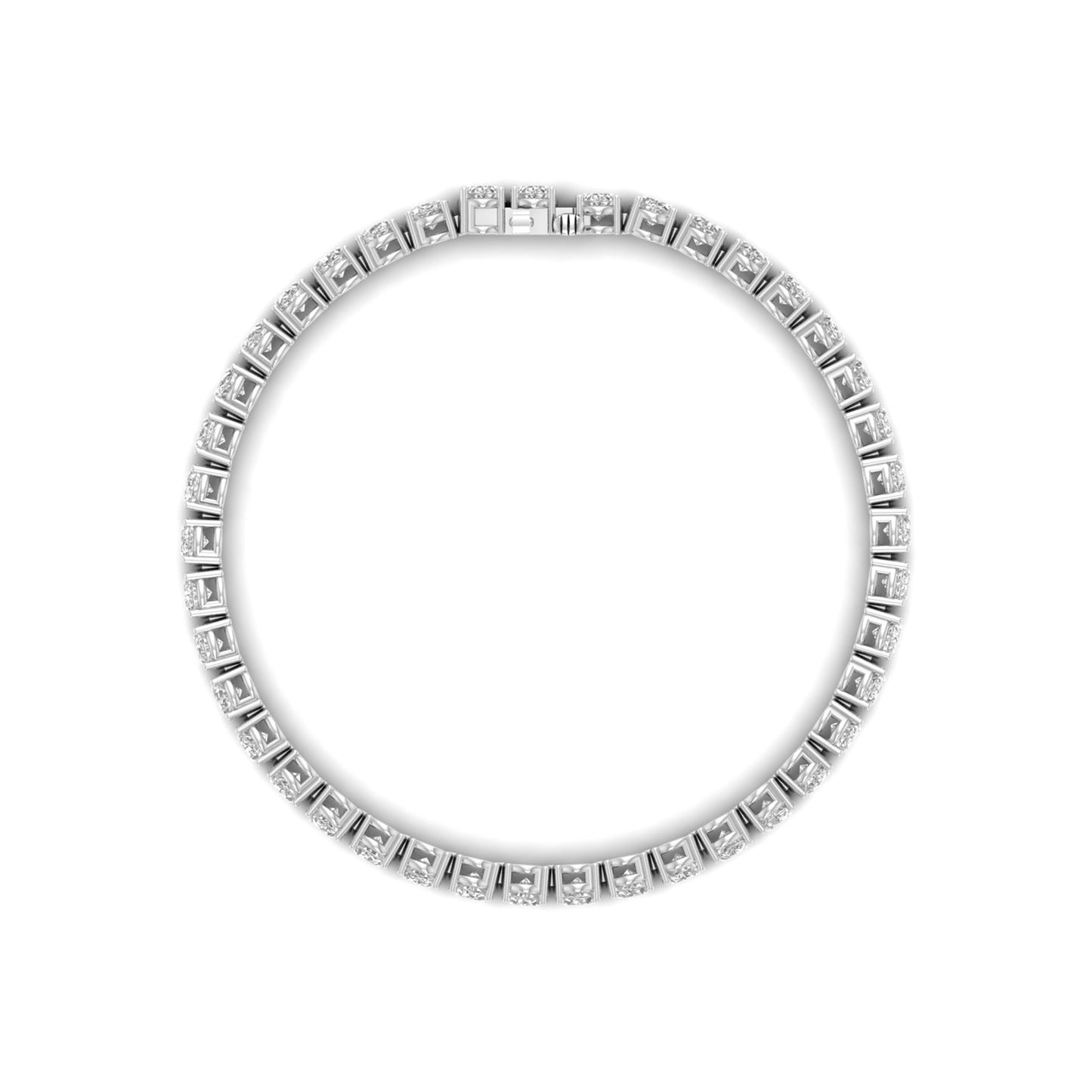 Oval Radiance: Adorn Your Wrist with Timeless Elegance in Our Lab Grown Diamond Bracelet in Oval Shape!