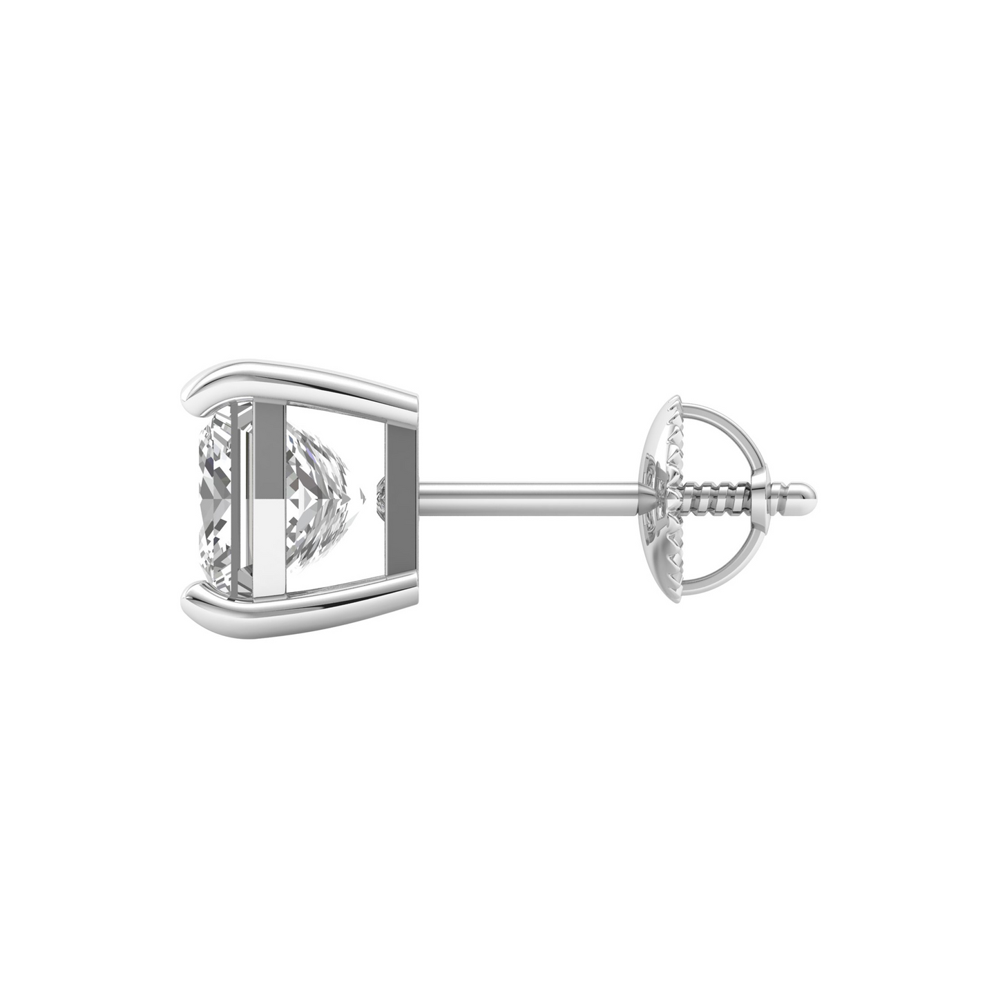 Regal Radiance: Adorn Yourself with Royalty in our Princess-Cut Diamond Earring