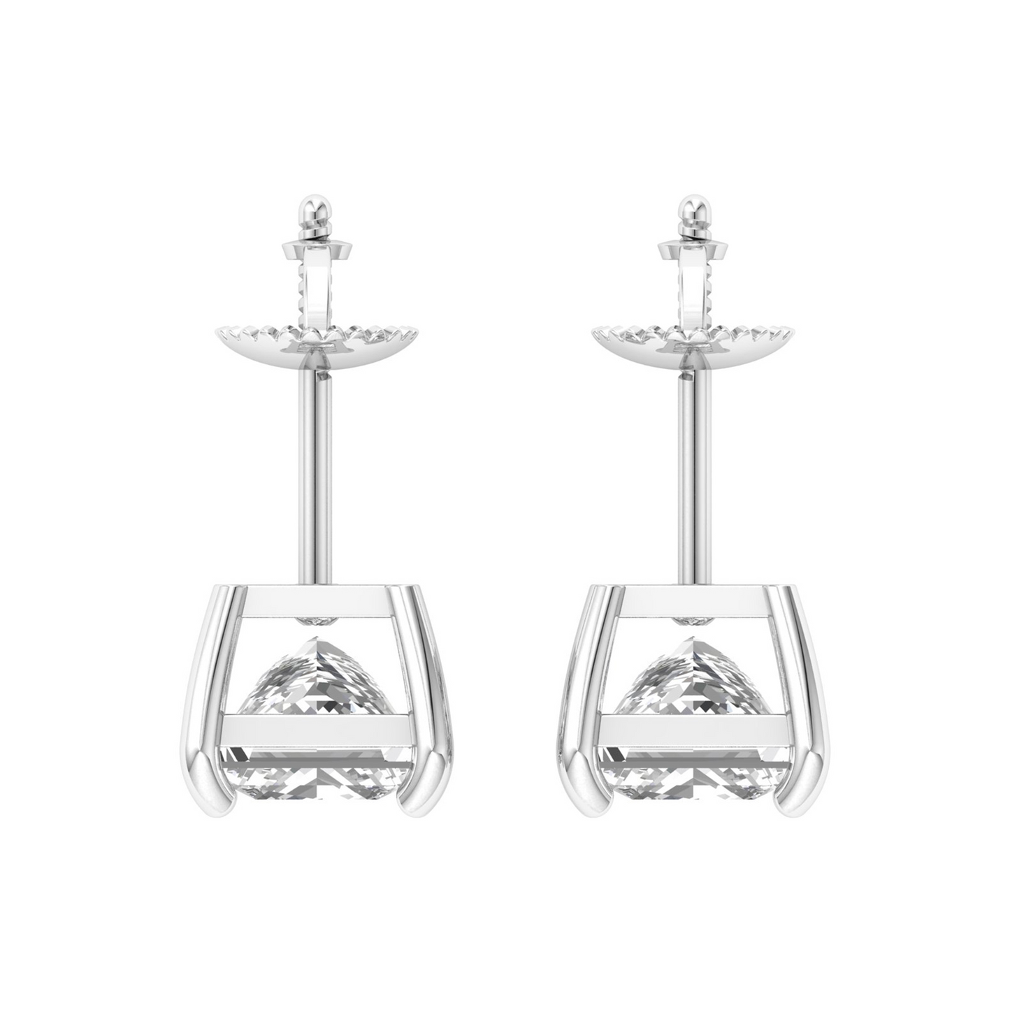 Regal Radiance: Adorn Yourself with Royalty in our Princess-Cut Diamond Earring