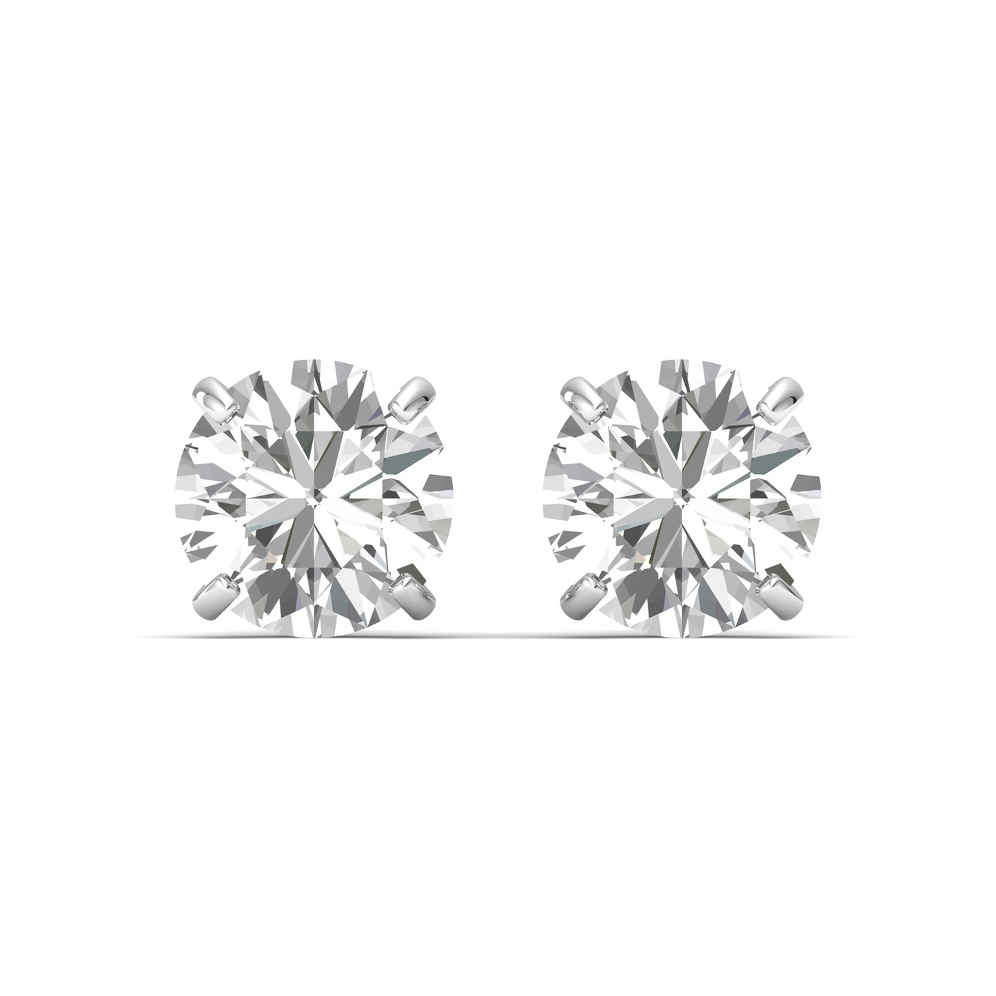 Dazzling Allure: Embrace Timeless Elegance with our Round-Cut Diamond Earrings!