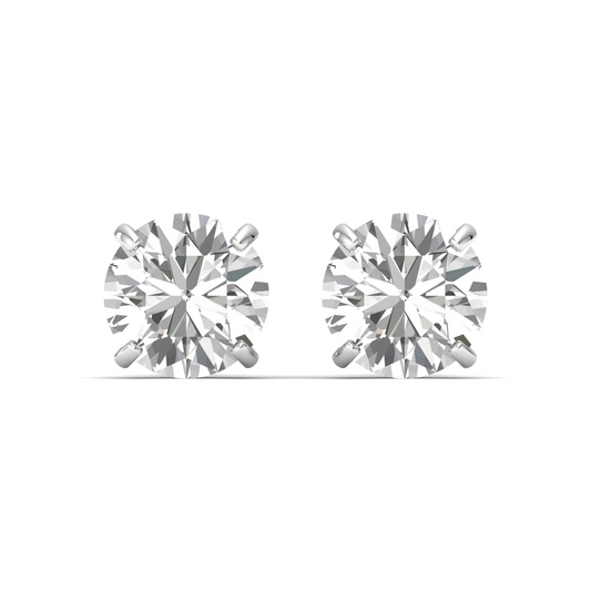 Dazzling Allure: Embrace Timeless Elegance with our Round-Cut Diamond Earrings!