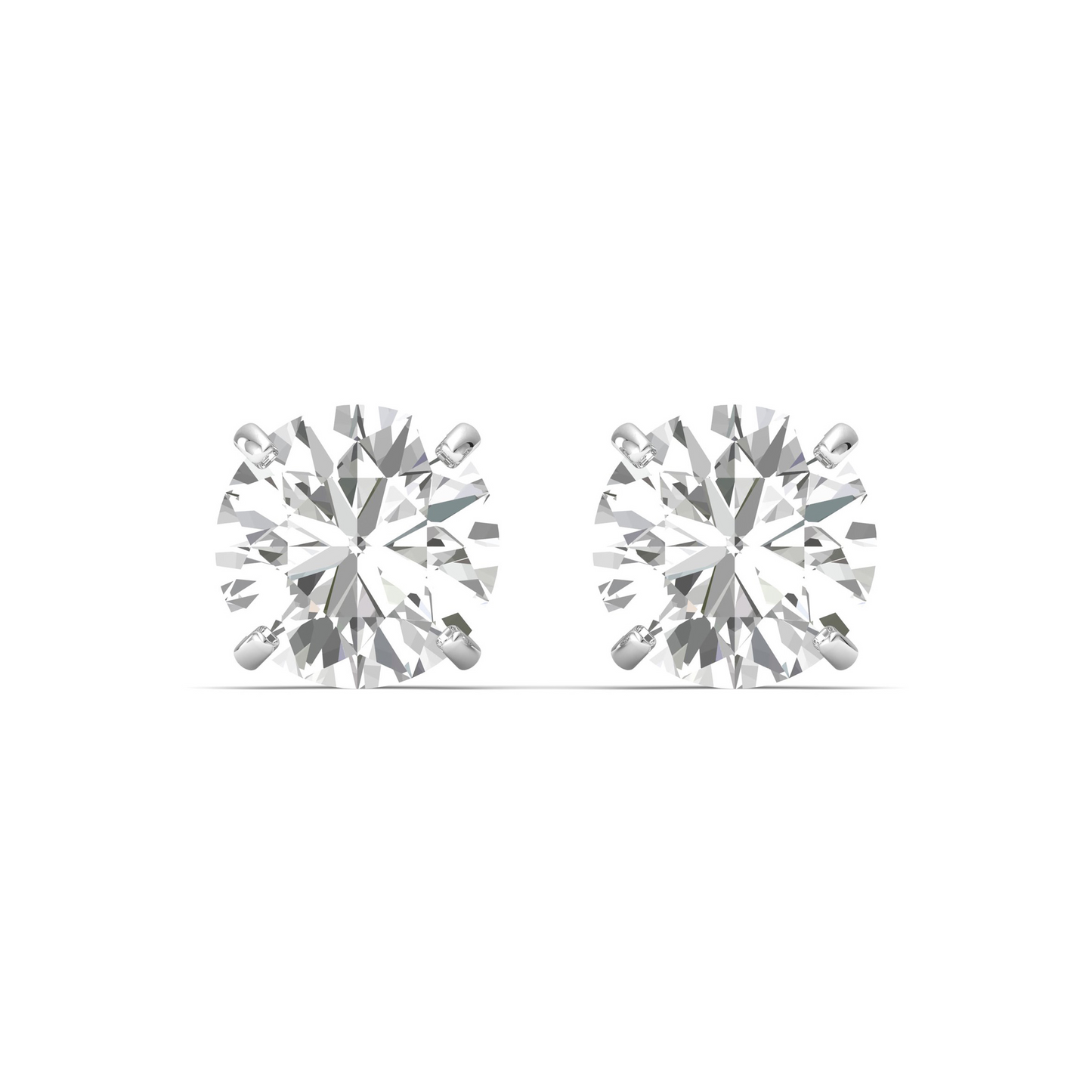 Eternal Brilliance: Adorn Your Ears with Exquisite Round-Cut Diamond Earrings!