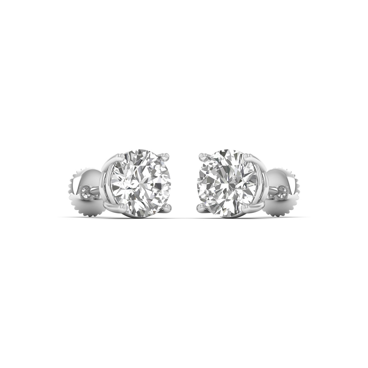 Radiant Circles: Elevate Your Elegance with our Exquisite Round-Cut Diamond Earring