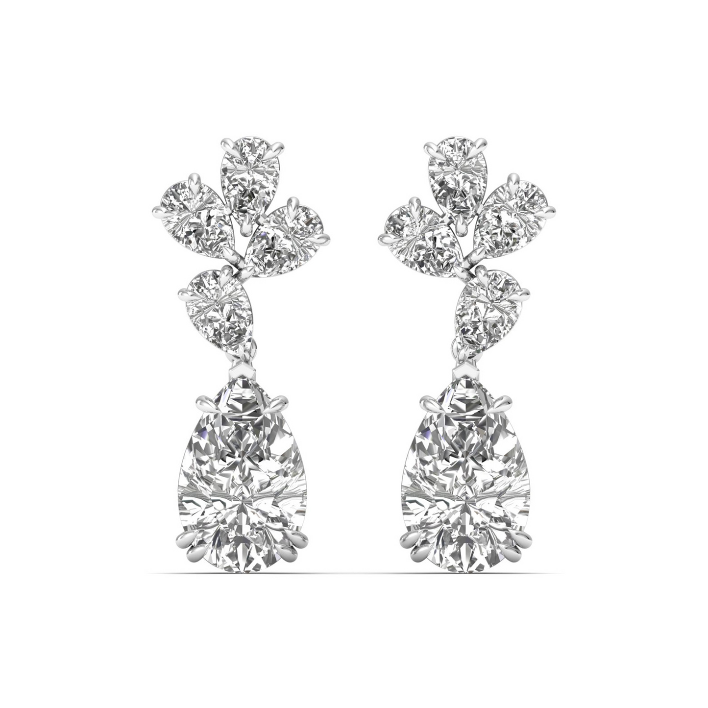 Pearlescent Perfection: Lab-Grown Diamond Earrings in Exquisite Pear Shape – Ethical Opulence for Timeless Beauty!