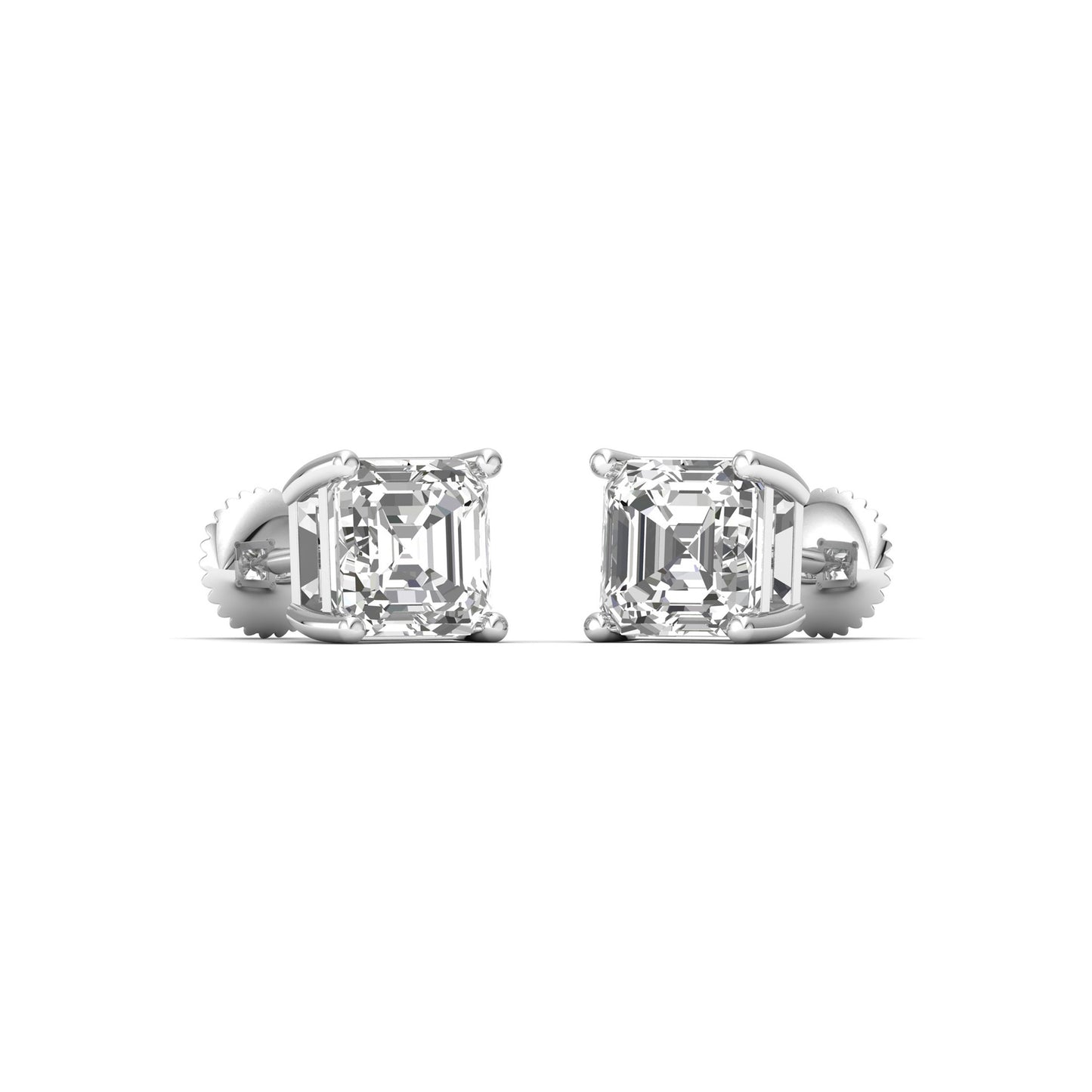 Sophisticated Glamour: Illuminate Your Look with Asscher-Cut Diamond Earrings!