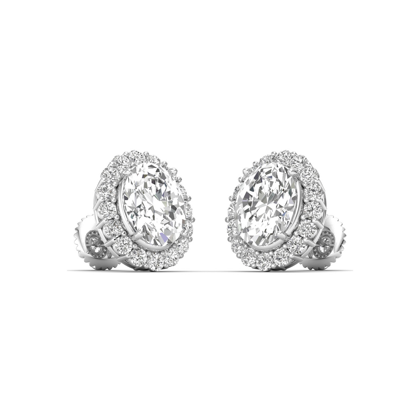 Harmony in Symmetry: Lab-Grown Diamond Earrings Featuring Round and Oval Brilliance – Elevate Your Elegance Ethically!