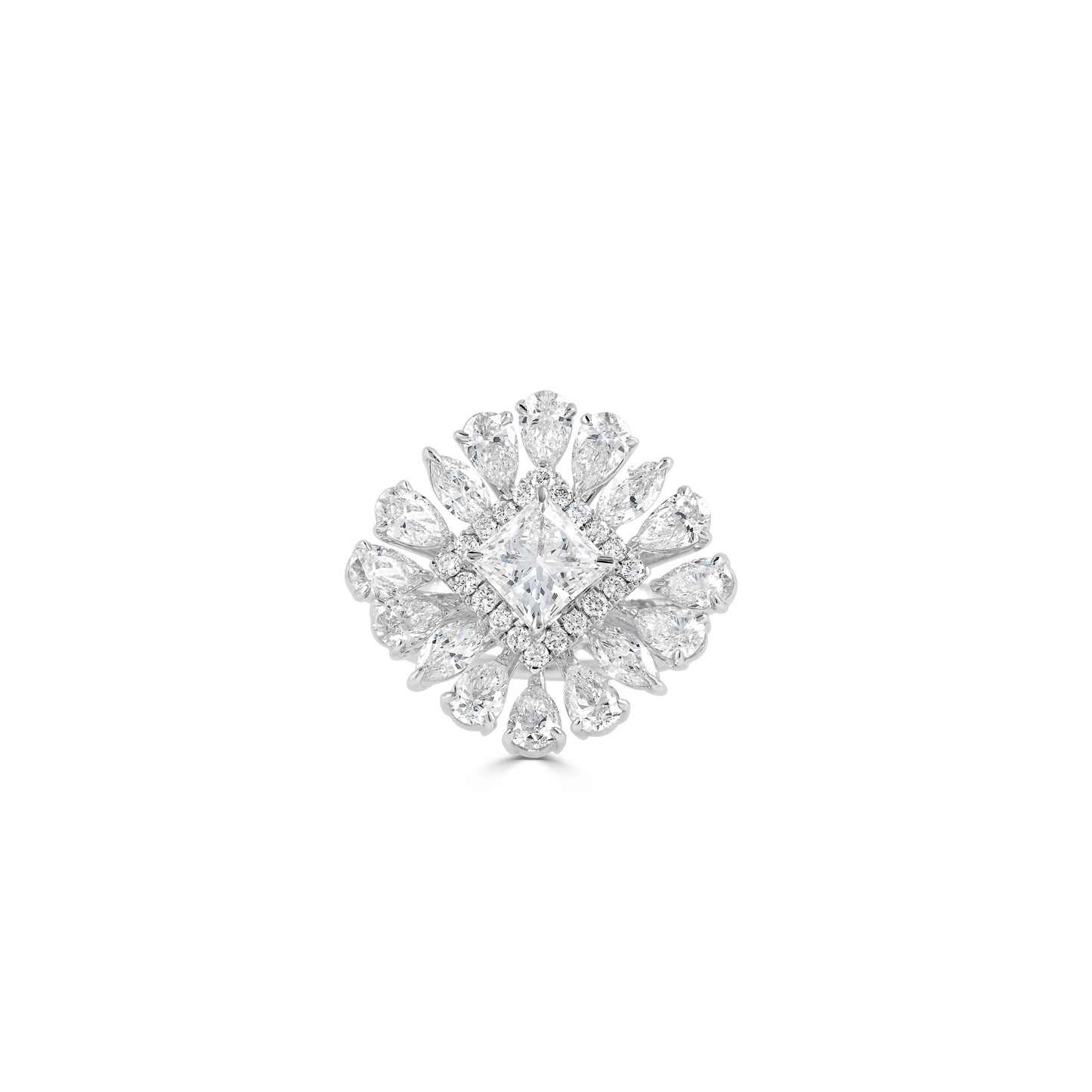 Royal Symphony: Lab Grown Diamond Ring in Princess, Mix Round, Pear, and Marquise Elegance