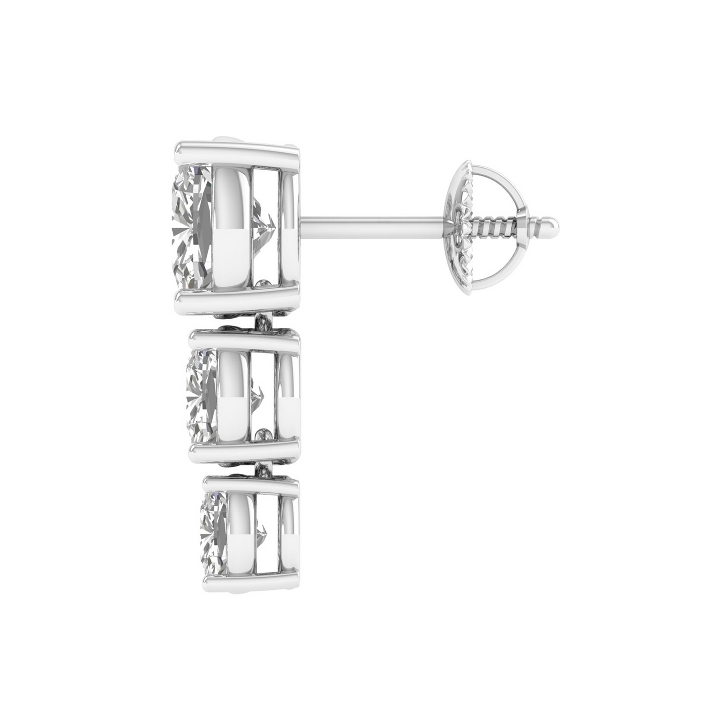 Radiant Brilliance: Cushion-Cut Lab Grown Diamond Earrings