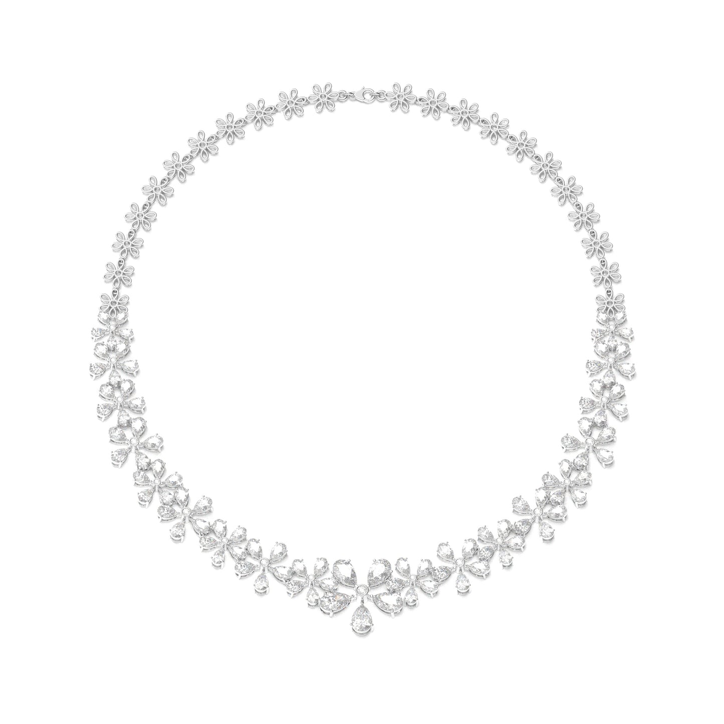 Timeless Beauty: Lab-Grown Diamond Necklaces in Pear and Round Shape