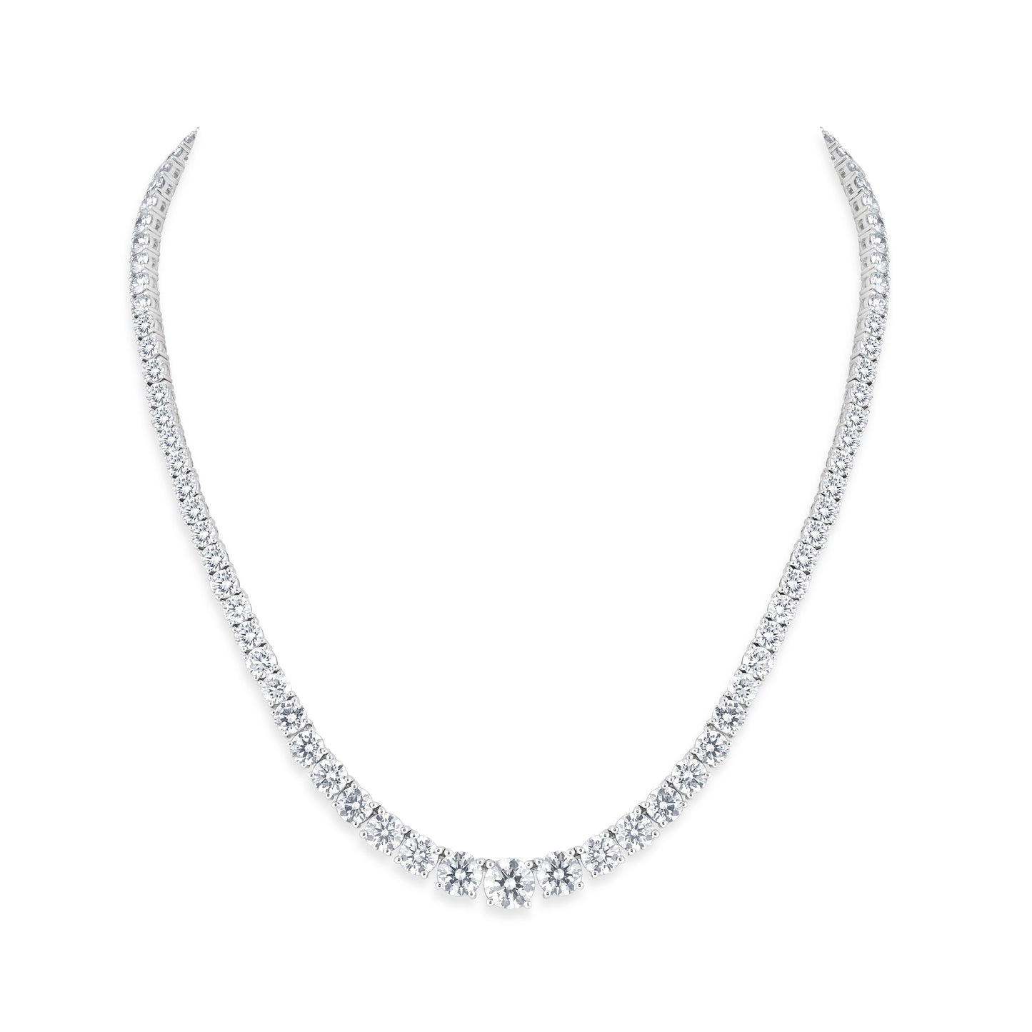 Timeless Sparkle: Round-Cut Lab Grown Diamond Necklace for Effortless Elegance