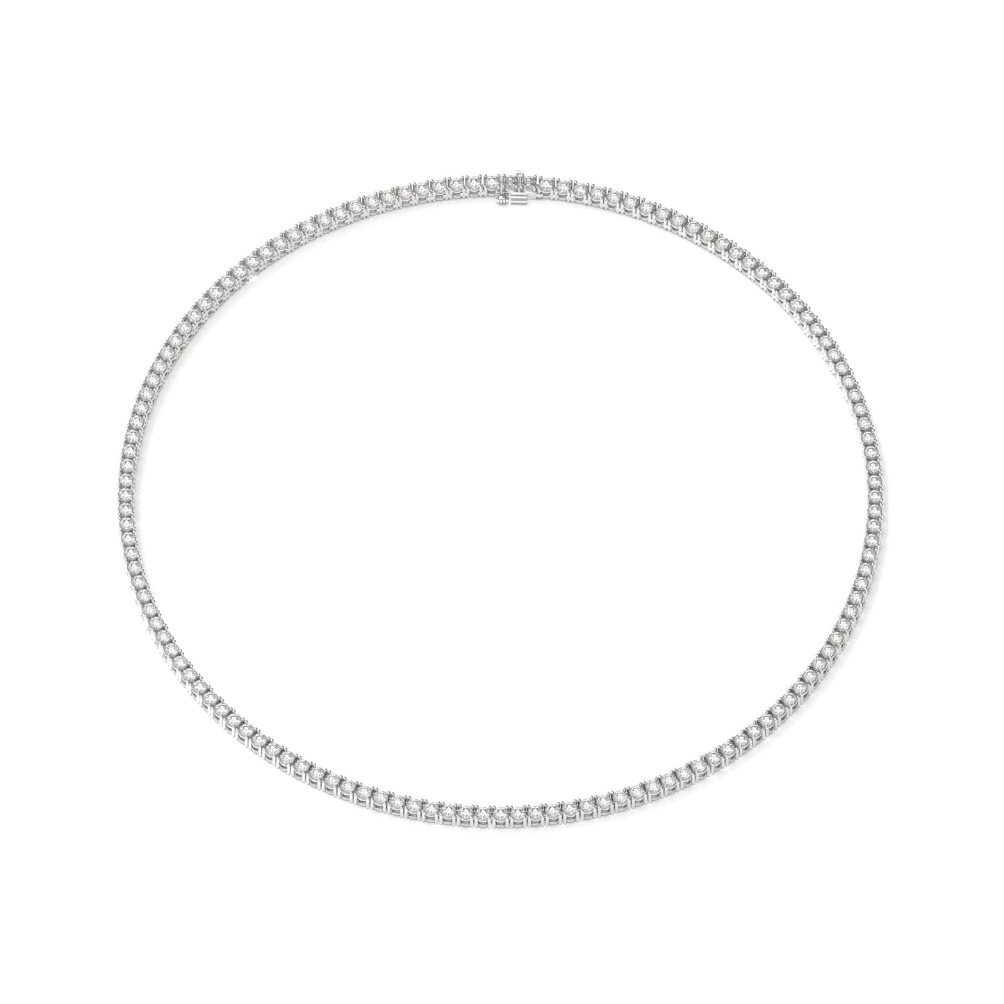 Eternal Sparkle: Round-Cut Diamond Necklace - Illuminate Your Style with Timeless Grace!