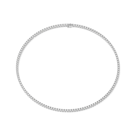 Eternal Sparkle: Round-Cut Diamond Necklace - Illuminate Your Style with Timeless Grace!