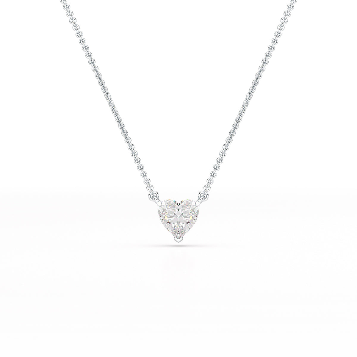 Enduring Love: 1 Carat Lab Grown Diamond Heart Pendant