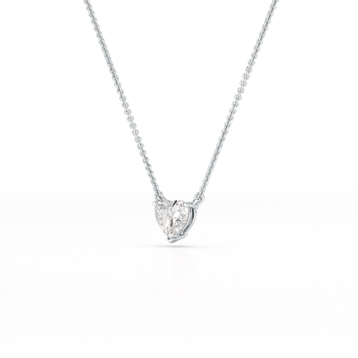 Enduring Love: 1 Carat Lab Grown Diamond Heart Pendant