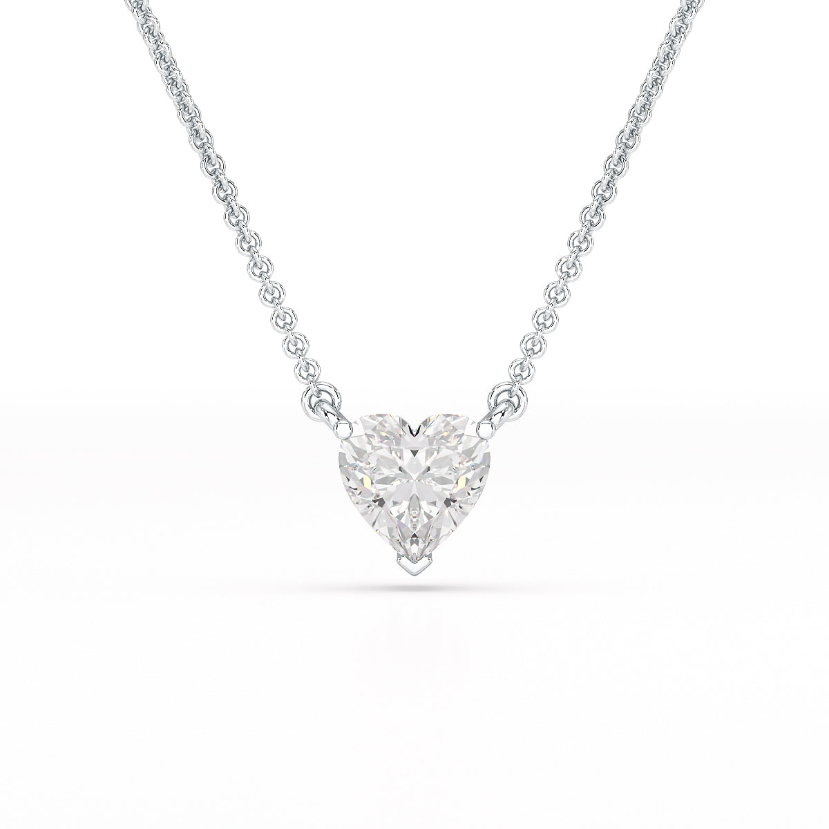 Enduring Love: 1 Carat Lab Grown Diamond Heart Pendant