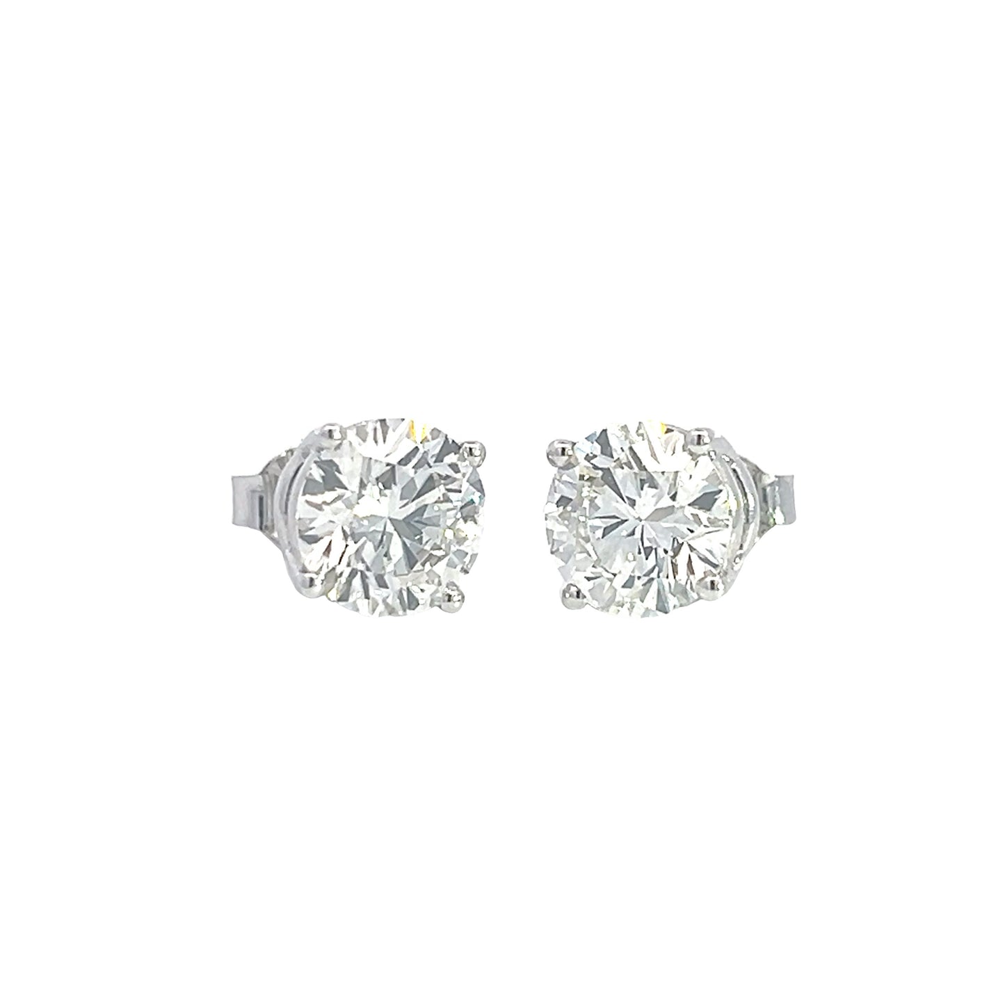 Ethereal Elegance: Round-Cut Lab Grown Diamond Earrings with a Central Sparkle – Timeless Beauty for Every Occasio