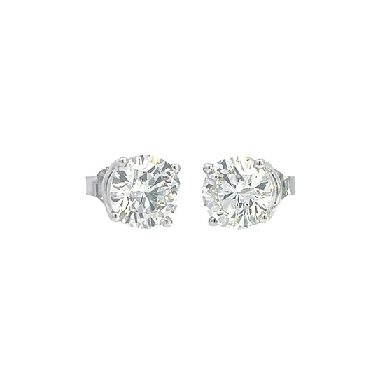 Ethereal Elegance: Round-Cut Lab Grown Diamond Earrings with a Central Sparkle – Timeless Beauty for Every Occasio