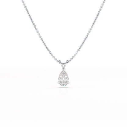 Sophisticated Splendor: 1 Carat Pear Shape Lab Diamond Pendant