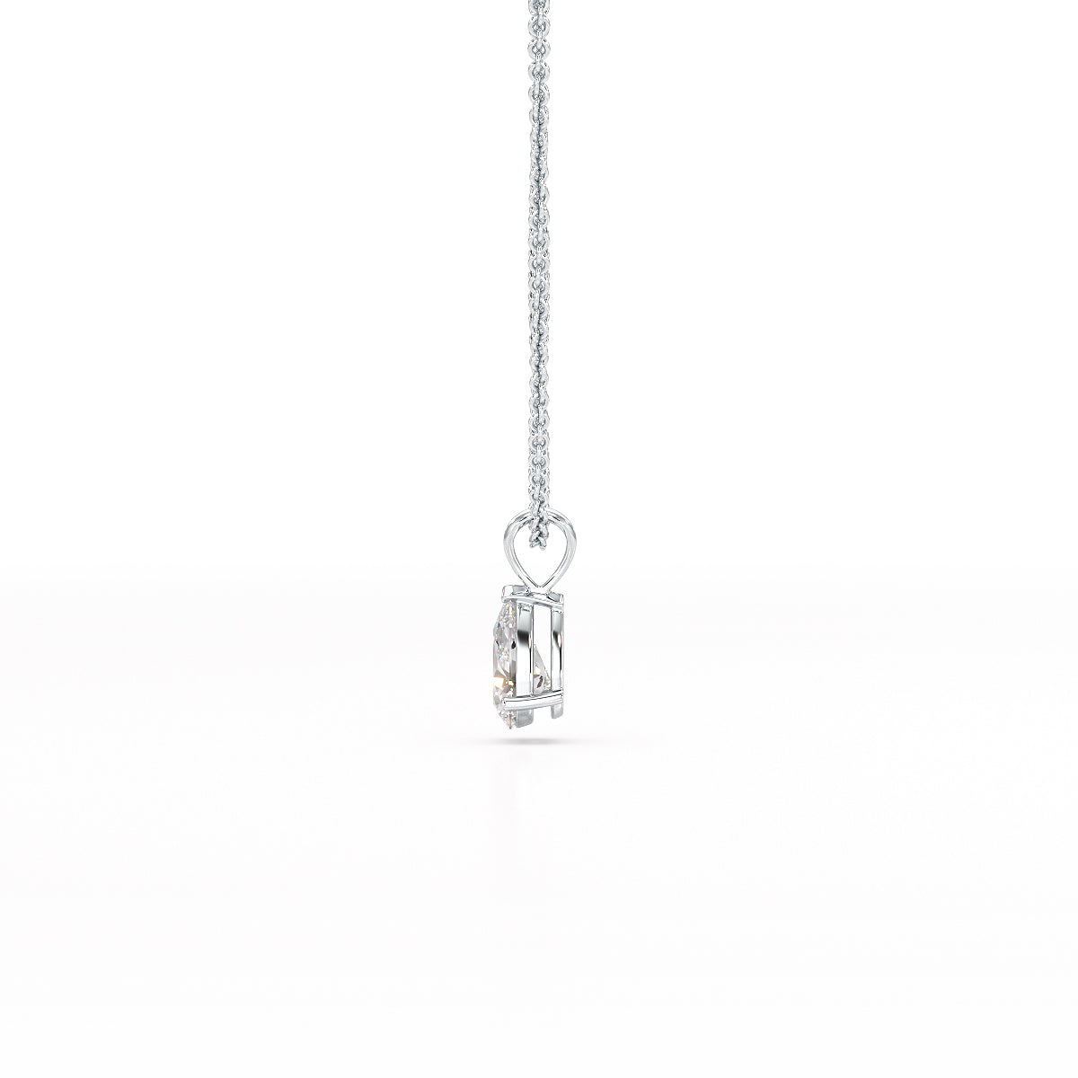 Sophisticated Splendor: 1 Carat Pear Shape Lab Diamond Pendant