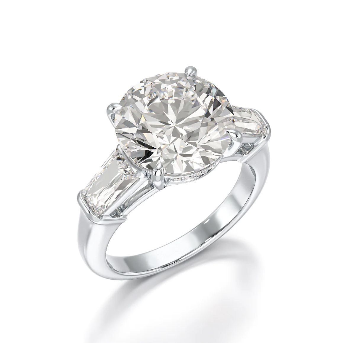 Timeless Treasures: 6.56 CT Three Stone Lab Diamond Ring