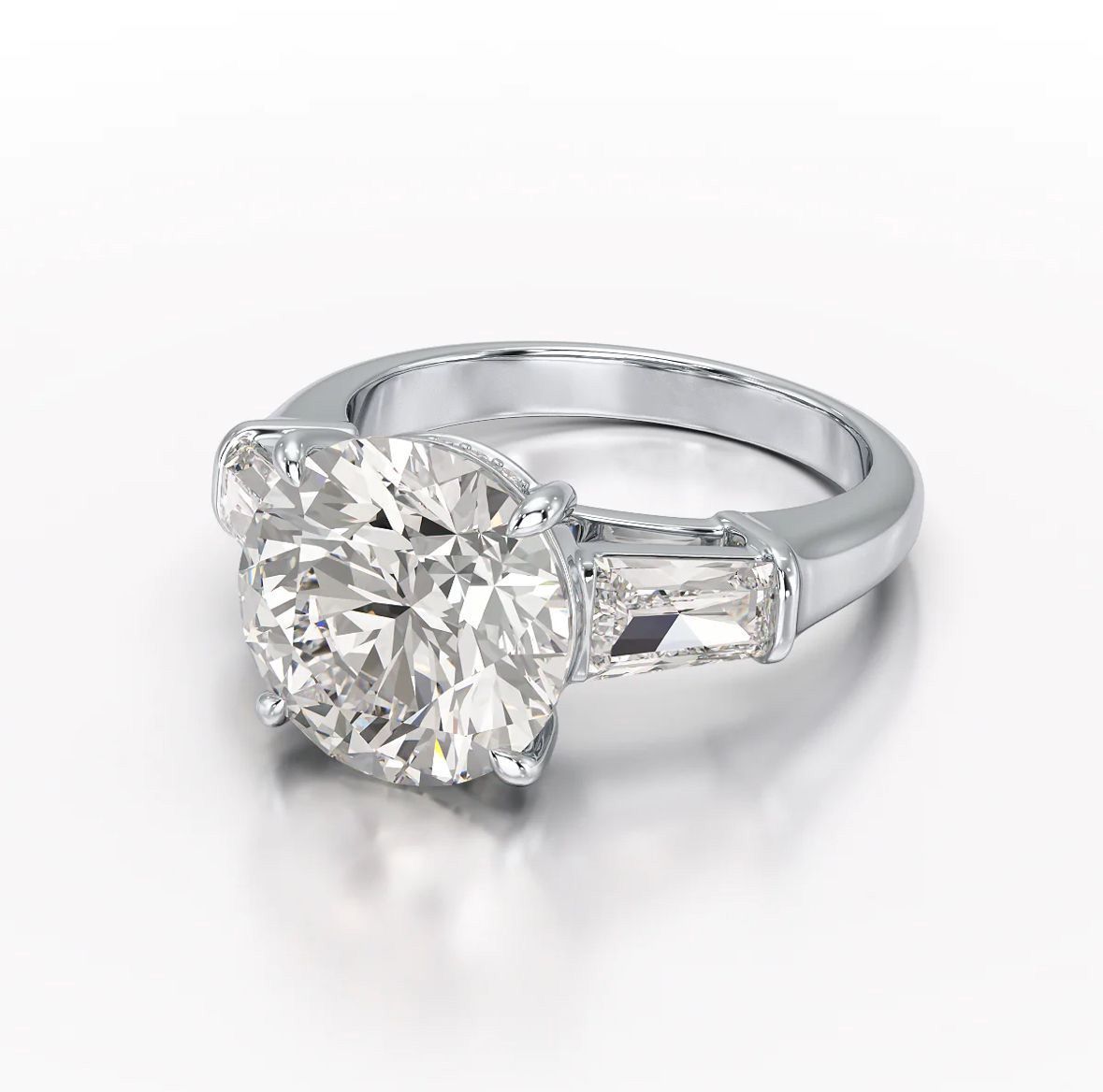 Timeless Treasures: 6.56 CT Three Stone Lab Diamond Ring