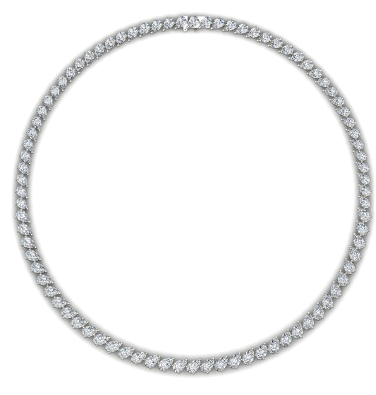 Dazzling Allure: Adorn Yourself with a Full Diamond Tennis Necklace 94 Pieces