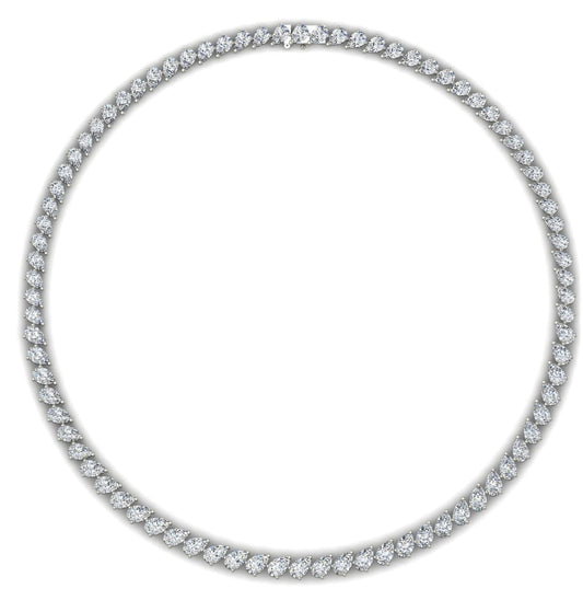 Dazzling Allure: Adorn Yourself with a Full Diamond Tennis Necklace 72 Pieces