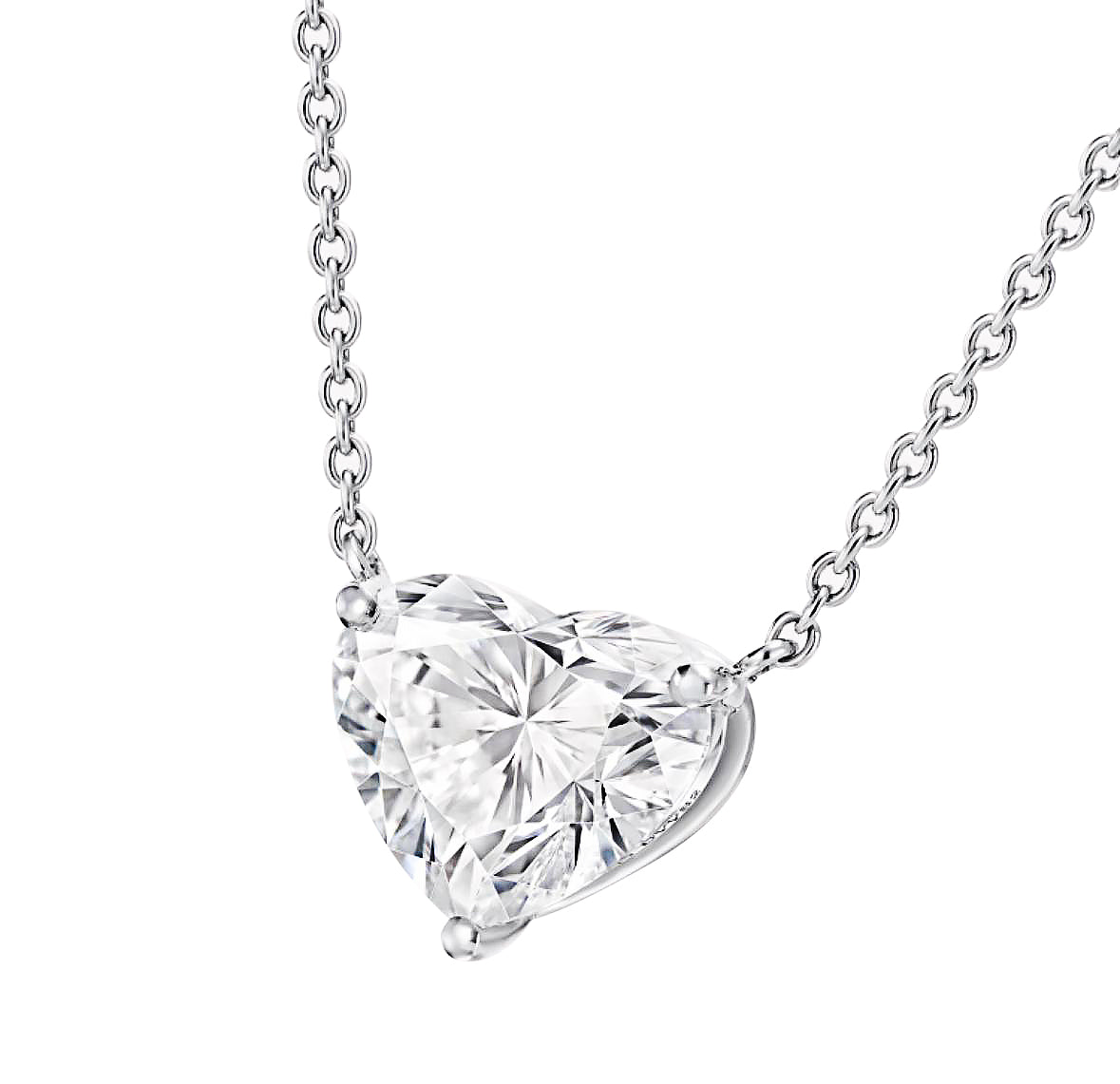 Heartfelt Radiance: Embrace Elegance with a 3 Carat Heart-Shaped Diamond Necklace