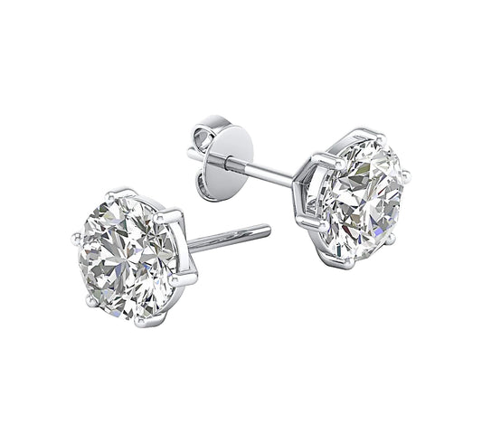 Radiant Elegance: Illuminate Your Look with 10 Carat Round Diamond Earrings