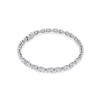 Pearlescent Radiance: Elevate Your Style with Our Lab Grown Diamond Bracelet in Captivating Pear Shape!