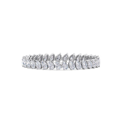 Pearl of Perfection: Embrace Exquisite Beauty with Our Lab Grown Diamond Bracelet in Pear Shape!