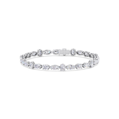 Harmony in Shapes: Discover Timeless Beauty with Our Mix Oval and Marquise Lab Grown Diamond Bracelet!