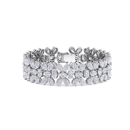 Pear Elegance: Stunning Bracelet Adorned with Lab-Grown Diamonds