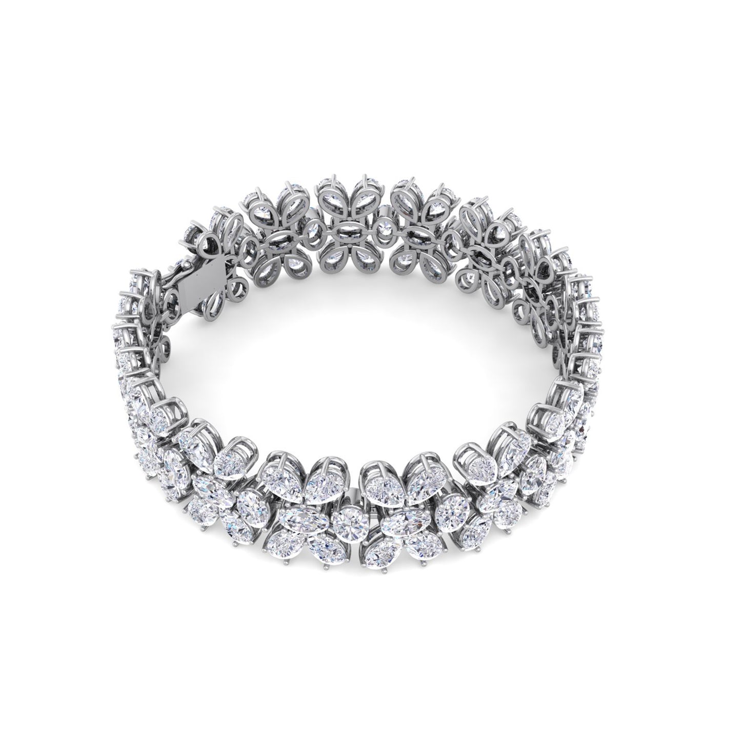 Pear Elegance: Stunning Bracelet Adorned with Lab-Grown Diamonds