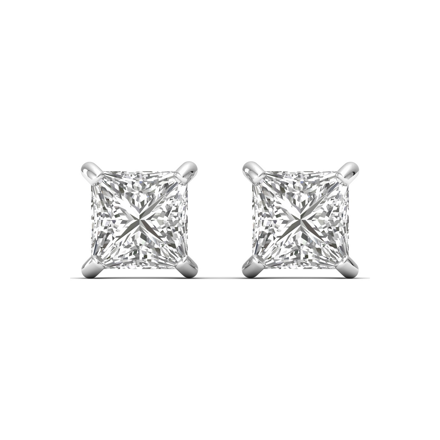 Regal Radiance: Adorn Yourself with Royalty in our Princess-Cut Diamond Earring