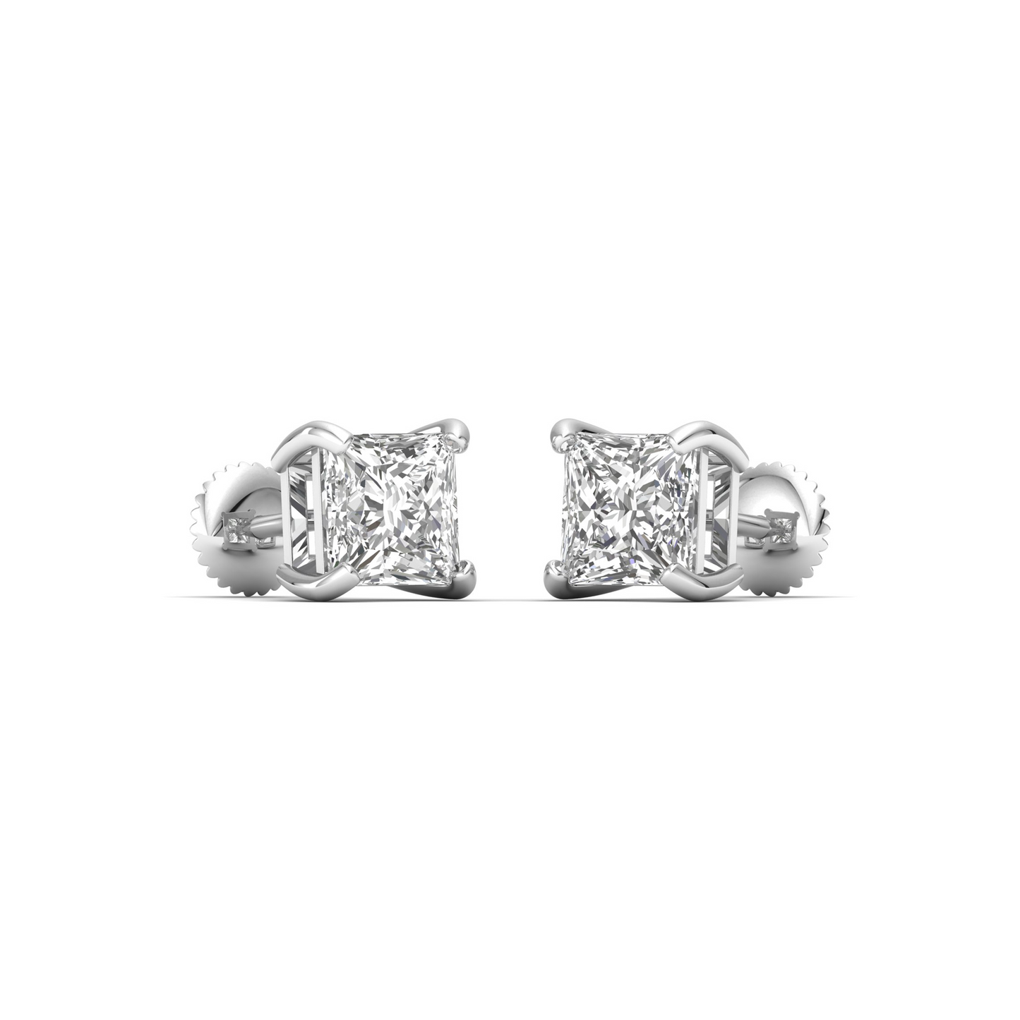Regal Radiance: Adorn Yourself with Royalty in our Princess-Cut Diamond Earring