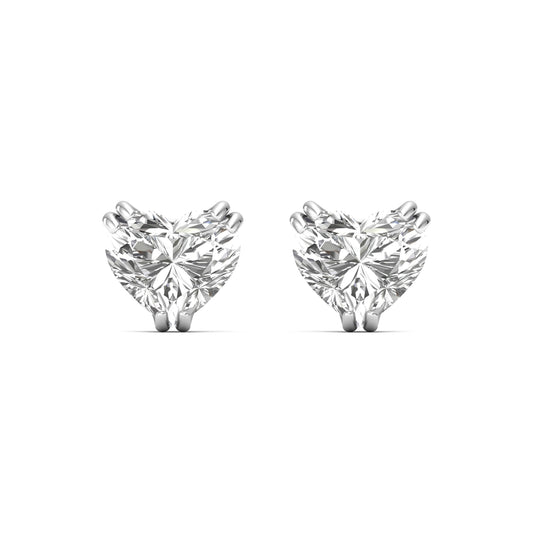 Heartfelt Glamour: Embrace Romance with Our Stunning Diamond Earring in Heart Shape