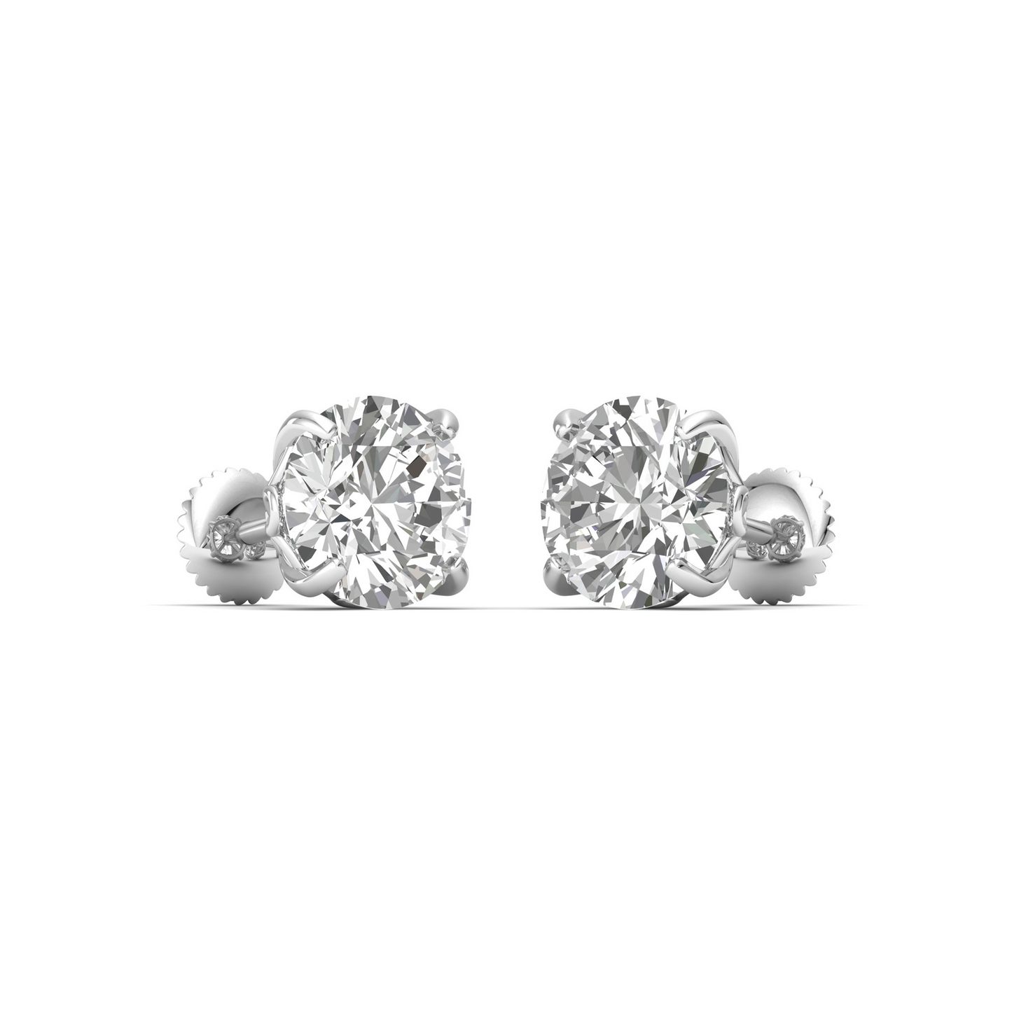 Dazzling Allure: Embrace Timeless Elegance with our Round-Cut Diamond Earrings!